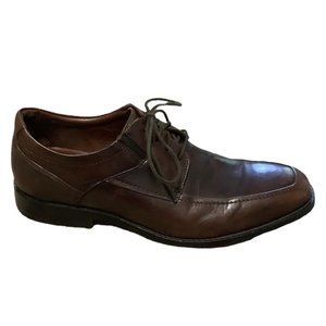 JOHNSTON & MURPHY Men's Brown Leather Career Shoes-Size 10.5